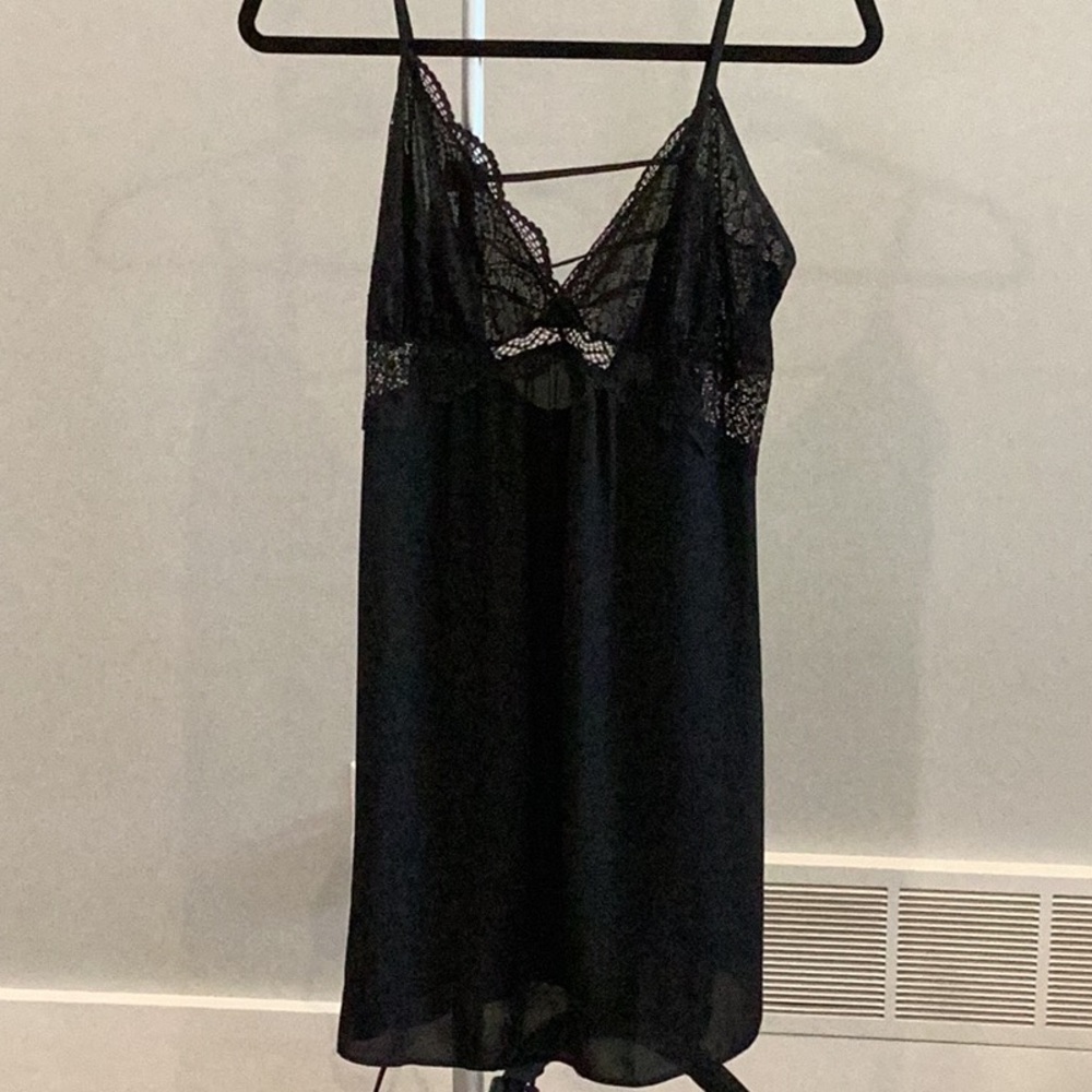 INC International Concepts Black Lace Chemise